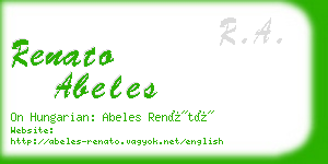 renato abeles business card